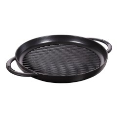 STAUB Grill pan with two handles 30 cm black