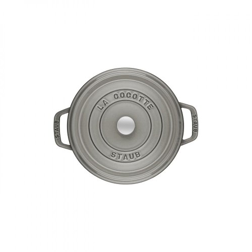 Staub Cocotte round pot 22 cm/2,6 l grey, 1102218