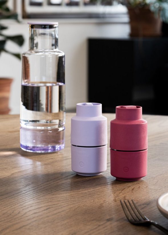 CrushGrind Billund glass carafe with cap 1 l, lavender, 085210-0049