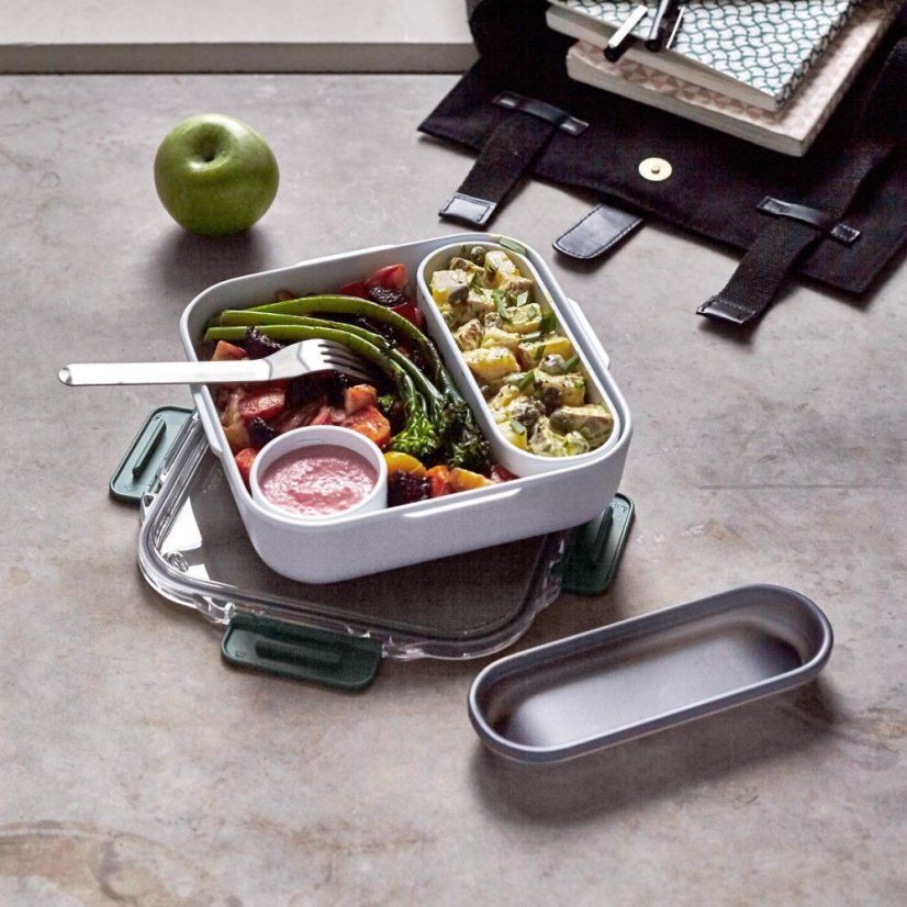 Black+Blum Original Jausenbox mit Gabel 1 l, oliv, BAO-BA010