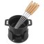 Staub mini fondue set, 4 forks 10 cm/0,25 l, black