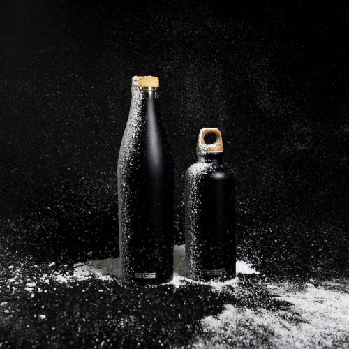 Sigg Meridian dvojstenná fľaša na vodu z nerezovej ocele 500 ml, čierna, 8999.20