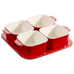 Staub ceramic tapas set 19 x 19 cm, cherry, 40511-119