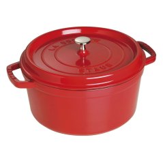 STAUB Round pot, 28 cm/5,85 l, cherry