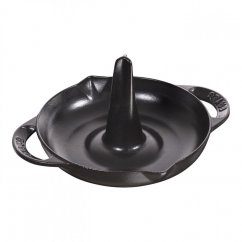 Staub cast iron vertical roasting pan for chicken, 24 cm, black, 1200023