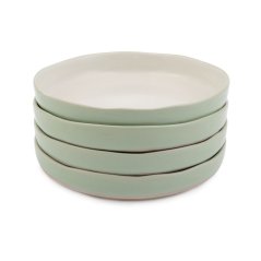 Jamie Oliver Big Love Steingutschüssel-Set 22 cm, grün, JOBLBOWL22PK4