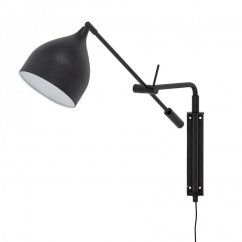 Lyam Wall Lamp, Black, Metal - 82055673