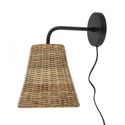 Thed Wall Lamp, Nature, Rattan - 82053568