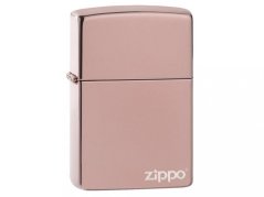 Zippo 26908 High Polish Rose Gold Zippo Logo