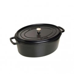 Staub Cocotte pot, oval, 27 cm / 3,2l black
