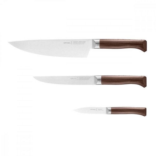 Opinel Les Forgés 1890 Trio set of 3 knives, chef's, paring and vegetable knife, 002292