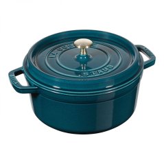 Staub Cocotte runder Topf 20 cm/2,2 l, meerblau, 1102037