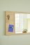 Nástěnné zrcadlo s nástěnkou, dub, přírodní, FSC, 80x50 cm - 881302