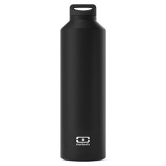 Monbento Oceľová termo fľaša na pitie 500 ml, čierny ónyx, 401101002