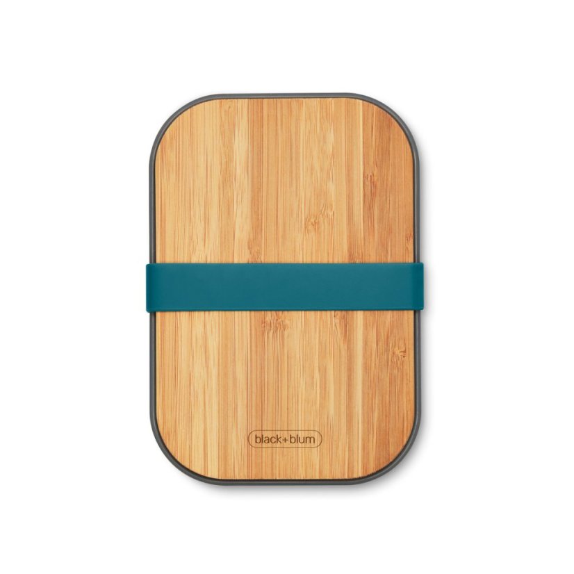 Black+Blum snack box with bamboo lid 1,25 l, ocean, BAM-SB-L005