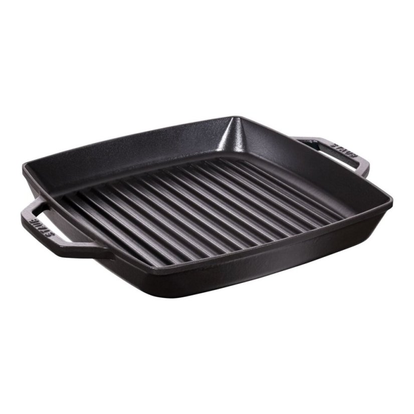 STAUB Grill pan with two handles 28x28 black