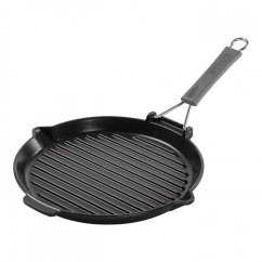 Staub Grill pan round, black, 27 cm, 1202023