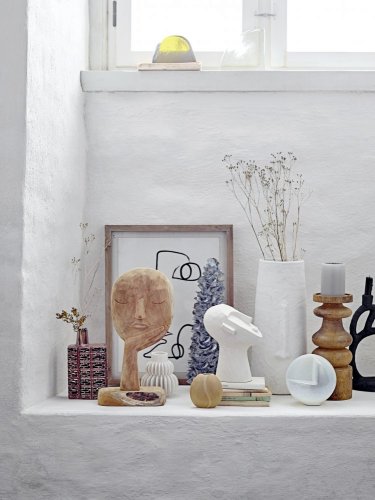 Berican Deco Vase, White, Terracotta - 82047461