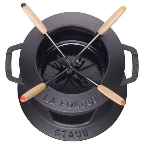 Staub Fondue-Set 16 cm/1,1l schwarz, 14001623