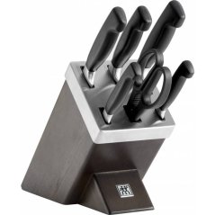 Zwilling Four Star self-sharpening knife block 7 pcs, brown, 35145-000