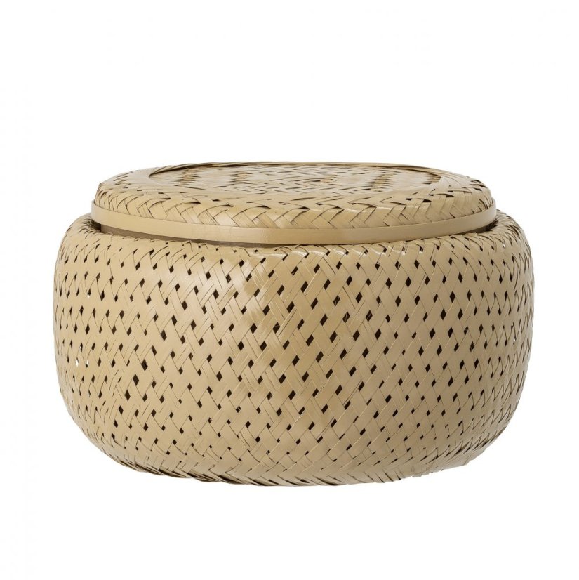 Lindis Basket w/Lid, Brown, Bamboo - 82050286