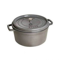 STAUB Cocotte pot round 28 cm/6,7l grey