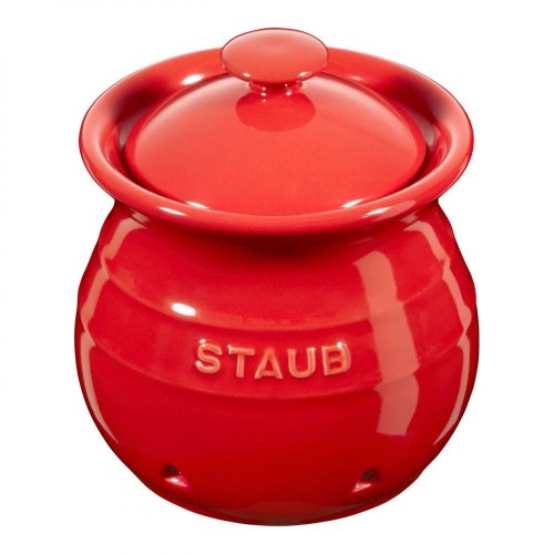 Staub ceramic garlic storage jar 0,5 l, cherry, 40511-580