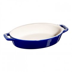 Staub ceramic baking dish oval 17 cm/0,4 l dark blue, 40511-154