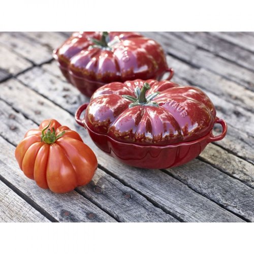 Staub Cocotte Keramik-Backform in Tomatenform 16 cm/0,5 l, rot, 40511-855