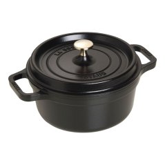 STAUB Cocotte Topf rund 22 cm/2,6l schwarz