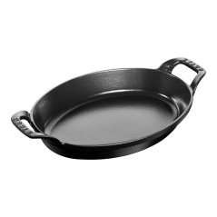 Staub Gusseisen Bratpfanne oval 28 cm/1,6 l, schwarz, 40509-341