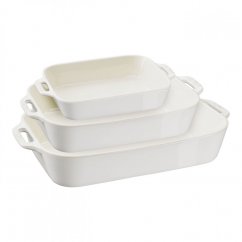Staub ceramic baking bowls, 3 pcs, white, 40508-174