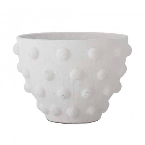 Rokiya Deco Flowerpot, White, Terracotta - 82057536