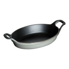 Staub Mini Gusseisen-Backform oval 15 cm, grau, 40509-545