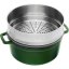 Staub Cocotte round pot with steaming insert 26 cm/5,2 l basil, 1133885