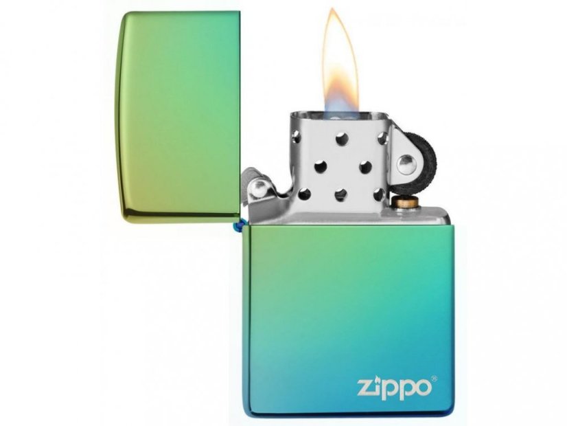 Zippo 26914 High Polish Teal Zippo Logo