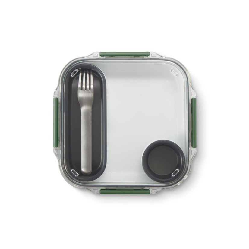 Black+Blum Original Jausenbox mit Gabel 1 l, oliv, BAO-BA010