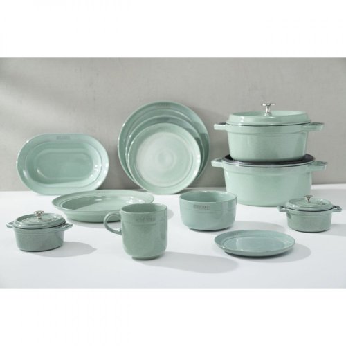 Staub ceramic plate 22 cm, sage green, 40508-181
