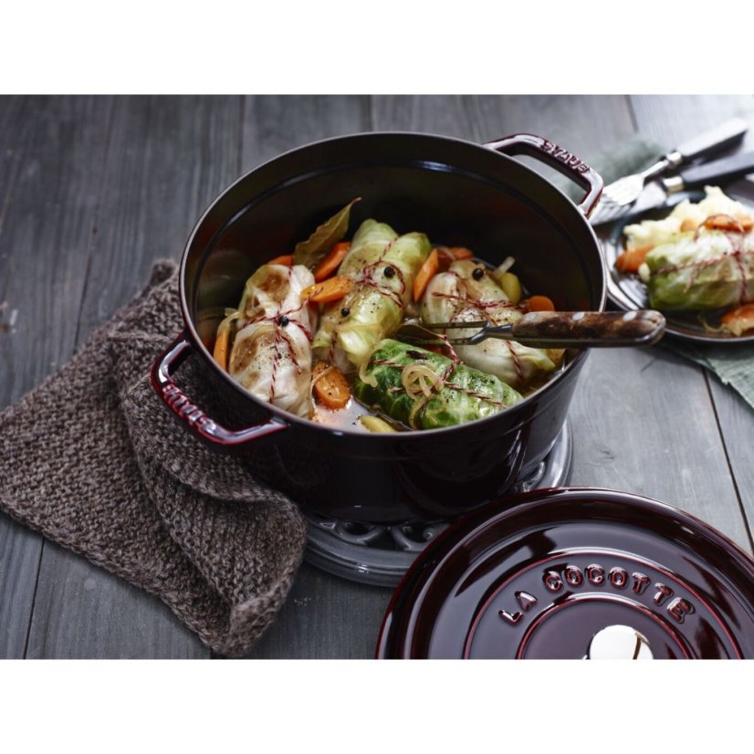 Cast iron pot Cocotte round 24 cm/3,8l grenadine