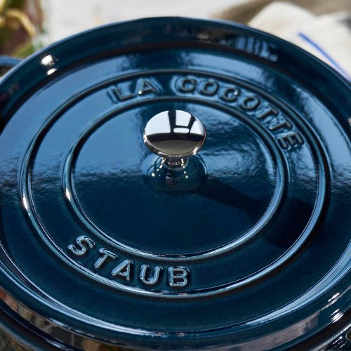 Staub Cocotte round pot 22 cm/2,6 l, sea blue, 1102237