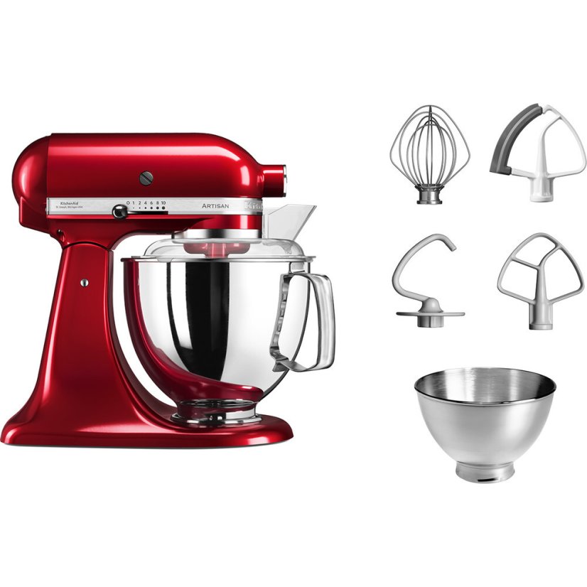 Kuchynský robot KitchenAid Artisan 4,8 l, metalická červená, 5KSM175PSECA