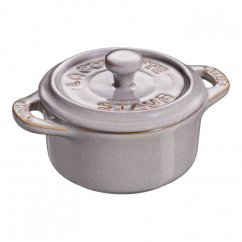 Staub Cocotte Mini keramický plech na pečenie 10 cm/0,2 l, starožitná sivá, 40511-998