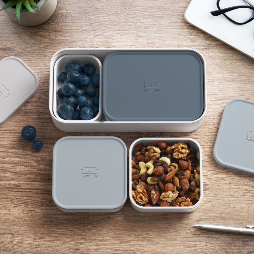 Monbento Extra priehradky na boxy na občerstvenie, sivé, 41190011