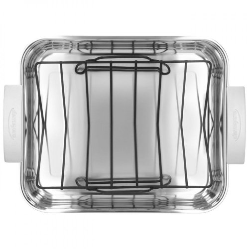 Demeyere Industry 5 stainless steel roasting pan with grid 40 x 33,7 cm, 40850-688