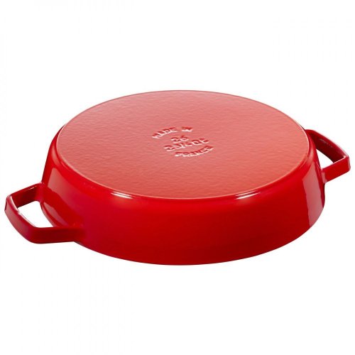 Staub cast iron pan with two handles 26 cm, cherry, 12232606