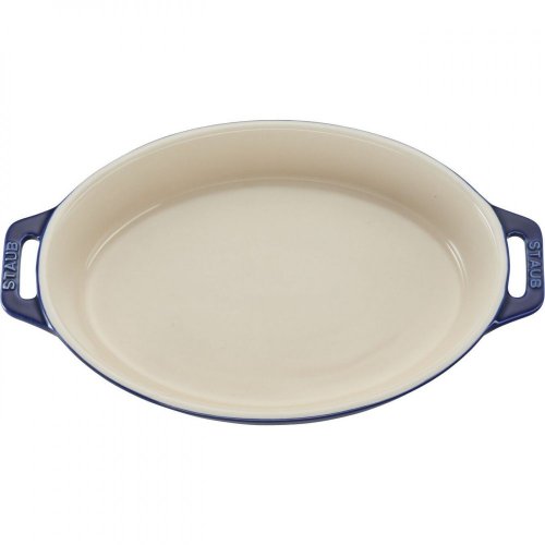Staub ceramic baking dish oval 17 cm/0,4 l dark blue, 40511-154