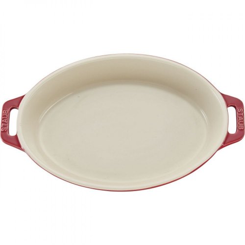 Staub ceramic baking dish oval 30 cm/2,3 l cherry, 40510-806