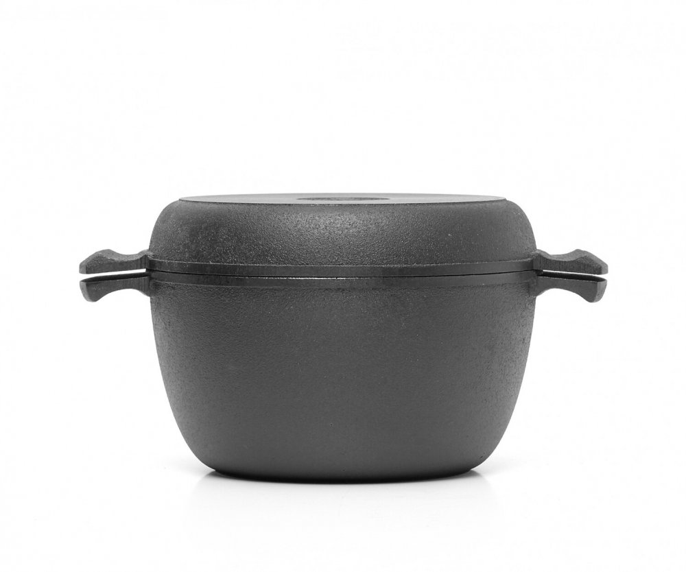 Cocotte oval cooking pot made of cast iron 15 cm /0,6 l, <<Black