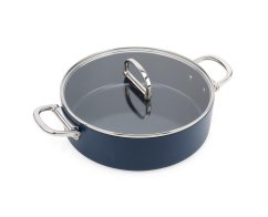 Joseph Joseph Kozmický kastról s nepriľnavým keramickým povrchom a pokrievkou 28 cm/4,9 l, modrý, 45046