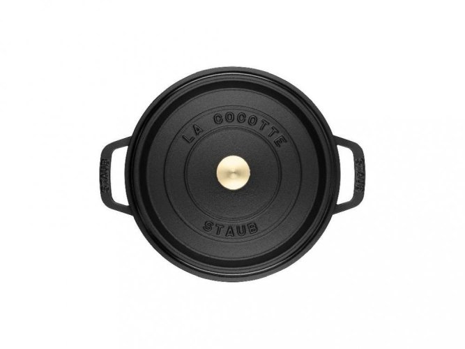 Liatinový hrniec s pokrievkou Staub Cocotte, čierny, 30 cm / 8,35 l